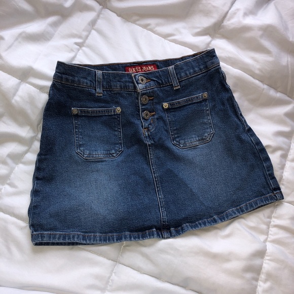 Guess Dresses & Skirts - Vintage guess Jean mini skirt